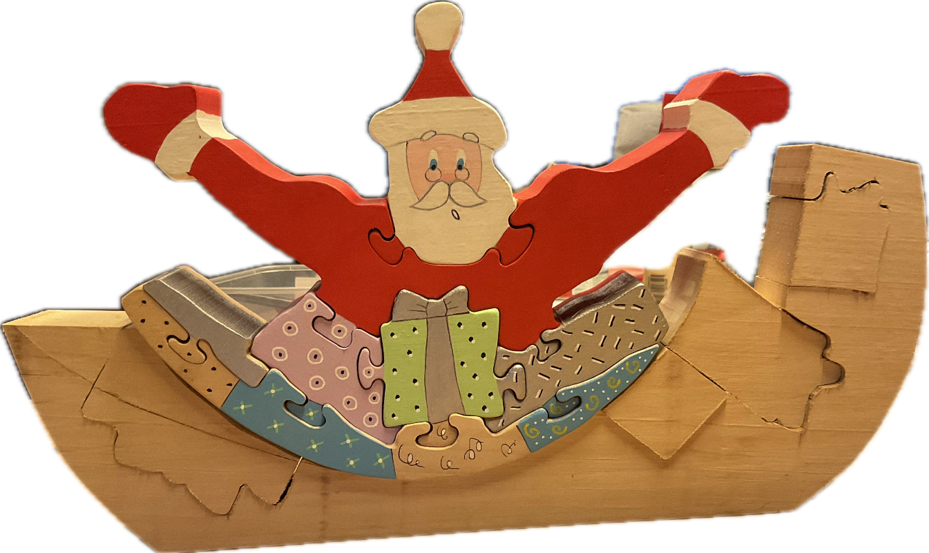 Père Noël jeu équilibre puzzle décoratif artisanat